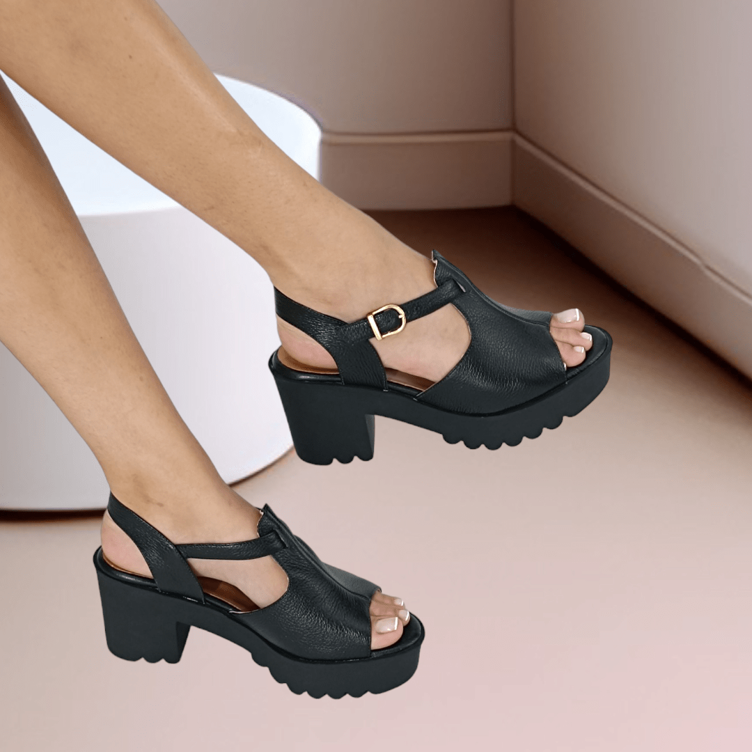 Sandália Salto Sandalia Tipo Tratorada SANDALIA TRATORADA COURO 45391