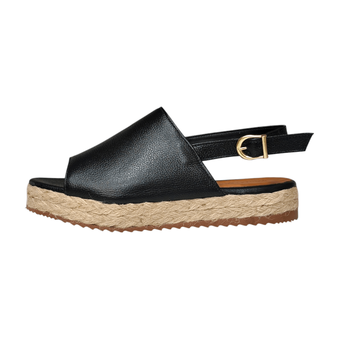 SANDALIA FLATFORM COURO 4582
