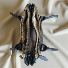 Bolsa Versátil em Couro Legítimo com 3 Bolsos e Alças Duplas - 113