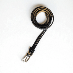 CINTO FEMININO FINO TAXINHAS NO COURO LEGITIMO - 302