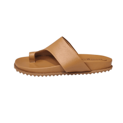 Papete Feminina em Couro Legítimo com Cabedal Firme e Recorte Dedeira - 5175