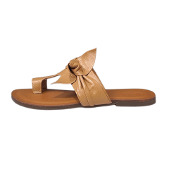 Rasteira Elegante em Couro Legítimo com Laço Lateral - 5174