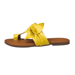 Rasteira Elegante em Couro Legítimo com Laço Lateral - 5174