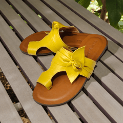 Rasteira Elegante em Couro Legítimo com Laço Lateral - 5174