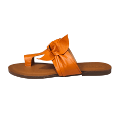 Rasteira Elegante em Couro Legítimo com Laço Lateral - 5174