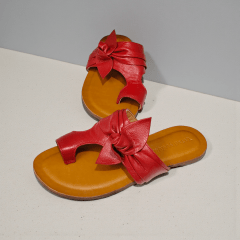 Rasteira Elegante em Couro Legítimo com Laço Lateral - 5174