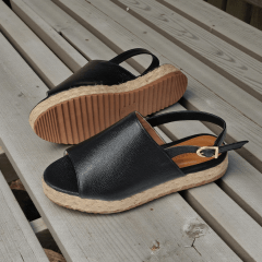 SANDALIA FLATFORM COURO 4582