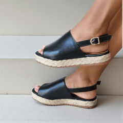 SANDALIA FLATFORM COURO 4582