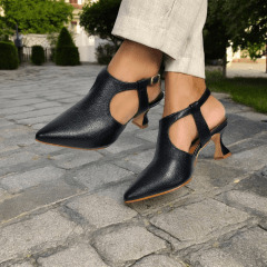 O Clássico Reinventado – Scarpin com Salto Taça Aberto Atrás -45512