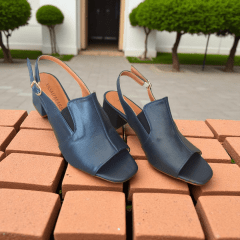 Sandália em Couro Legítimo com Detalhe Elástico – Mais Conforto no Calce -5126