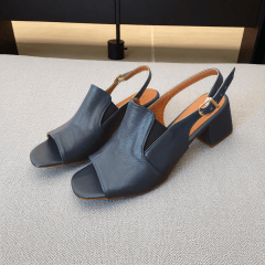 Sandália em Couro Legítimo com Detalhe Elástico – Mais Conforto no Calce -5126