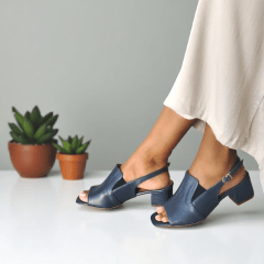 Sandália em Couro Legítimo com Detalhe Elástico – Mais Conforto no Calce -5126