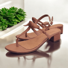 SANDALIA SALTINHO BLOCO LACINHO LISO 45267