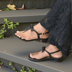 SANDALIA SALTINHO BLOCO LACINHO LISO 45267