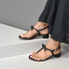 SANDALIA SALTINHO BLOCO LACINHO LISO 45267