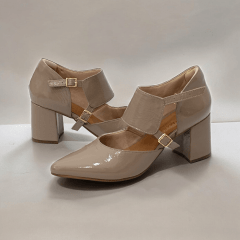 SCARPIN SALTO BLOCO COURO LEGITIMO VERNIZ ELEGANTE-45505