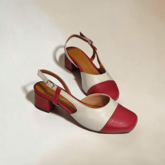 Slingback em Couro Legítimo Bico Quadrado com Salto Bloco – Elegância e Conforto - 5184