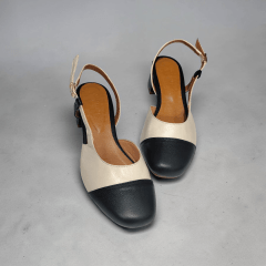 Slingback em Couro Legítimo Bico Quadrado com Salto Bloco – Elegância e Conforto - 5184