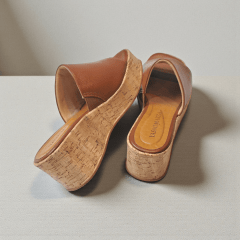 Tamanco Cortiça com Pala em Couro Legítimo e Elástico Lateral-5157