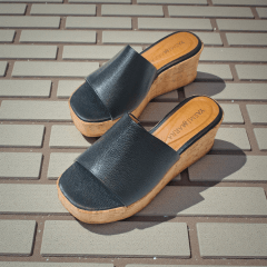 Tamanco Cortiça com Pala em Couro Legítimo e Elástico Lateral-5157