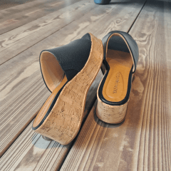 Tamanco Cortiça com Pala em Couro Legítimo e Elástico Lateral-5157