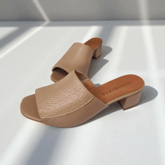 Tamanco Salto Bloco Couro Legitimo Tresse - 5299