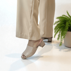 Tamanco Salto Bloco Couro Legitimo Tresse - 5299