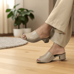 Tamanco Salto Bloco Couro Legitimo Tresse - 5299