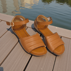 SANDALIA 3 REVIROES COURO LEGITIMO - 45402