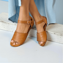 SANDALIA 3 REVIROES COURO LEGITIMO - 45402