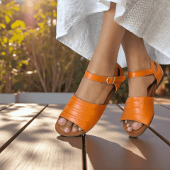 SANDALIA 3 REVIROES COURO LEGITIMO - 45402