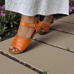 SANDALIA 3 REVIROES COURO LEGITIMO - 45402