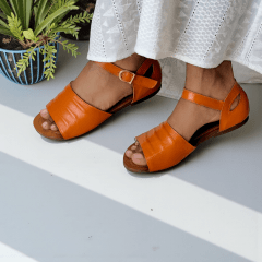 SANDALIA 3 REVIROES COURO LEGITIMO - 45402