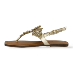 SANDALIA LUXUOSA EM COURO LEGITIMO TODA CRAVEJADA DE STRASS -45514