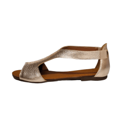 Sandália Rasteira em Couro Legítimo com Calcanhar Fechado – Conforto e Elegância - 5170