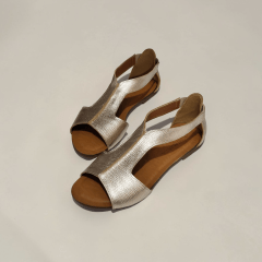 Sandália Rasteira em Couro Legítimo com Calcanhar Fechado – Conforto e Elegância - 5170