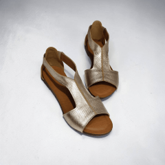 Sandália Rasteira em Couro Legítimo com Calcanhar Fechado – Conforto e Elegância - 5170