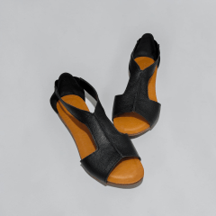 Sandália Rasteira em Couro Legítimo com Calcanhar Fechado – Conforto e Elegância - 5170