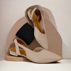  SAPATILHA SLINGBACK EM COURO LEGITIMO CLASSICA E SOFISTICADA-45438