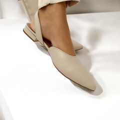  SAPATILHA SLINGBACK EM COURO LEGITIMO CLASSICA E SOFISTICADA-45438