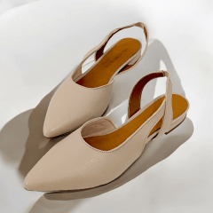  SAPATILHA SLINGBACK EM COURO LEGITIMO CLASSICA E SOFISTICADA-45438