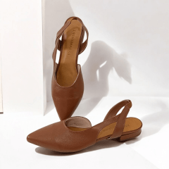  SAPATILHA SLINGBACK EM COURO LEGITIMO CLASSICA E SOFISTICADA-45438