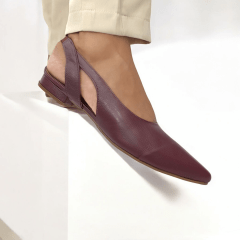  SAPATILHA SLINGBACK EM COURO LEGITIMO CLASSICA E SOFISTICADA-45438