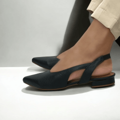  SAPATILHA SLINGBACK EM COURO LEGITIMO CLASSICA E SOFISTICADA-45438