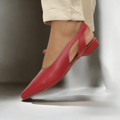  SAPATILHA SLINGBACK EM COURO LEGITIMO CLASSICA E SOFISTICADA-45438