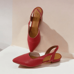  SAPATILHA SLINGBACK EM COURO LEGITIMO CLASSICA E SOFISTICADA-45438