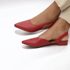  SAPATILHA SLINGBACK EM COURO LEGITIMO CLASSICA E SOFISTICADA-45438