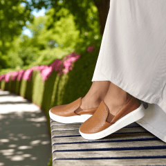 Slip-On Feminino em Couro Legitimo Tressê – Conforto com Estilo Atemporal -5127