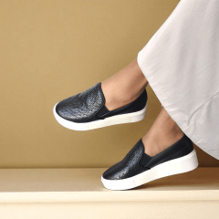 Slip-On Feminino em Couro Legitimo Tressê – Conforto com Estilo Atemporal -5127