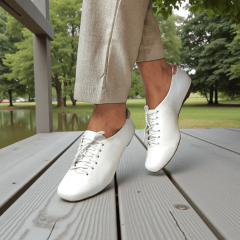 Tênis Casual Couro Legítimo com Solado Baixo e Flexível - 5178